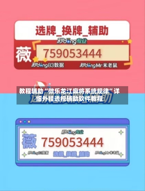 教程辅助“微乐龙江麻将系统规律	”详细外挂透视辅助软件教程-第1张图片
