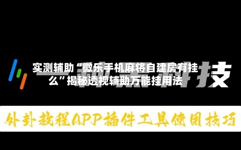 实测辅助“微乐手机麻将自建房有挂么	”揭秘透视辅助万能挂用法-第1张图片