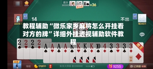 教程辅助“微乐家乡麻将怎么开挂看对方的牌”详细外挂透视辅助软件教程-第1张图片