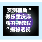 实测辅助“微乐重庆麻将开挂教程	”揭秘透视辅助万能挂用法-第1张图片