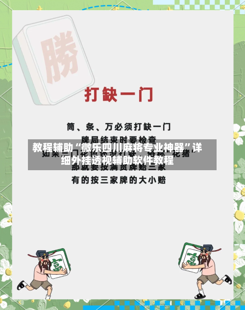 教程辅助“微乐四川麻将专业神器	”详细外挂透视辅助软件教程-第2张图片