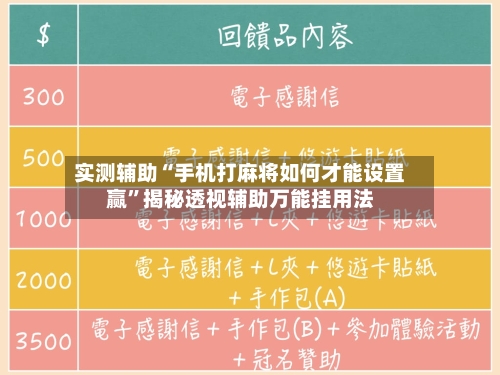 实测辅助“手机打麻将如何才能设置赢”揭秘透视辅助万能挂用法-第1张图片
