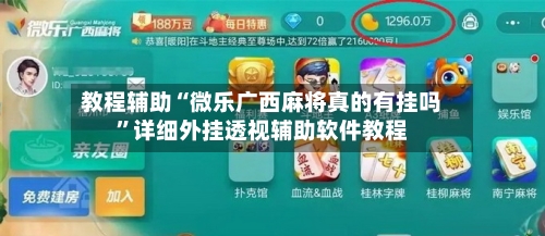 教程辅助“微乐广西麻将真的有挂吗”详细外挂透视辅助软件教程-第3张图片
