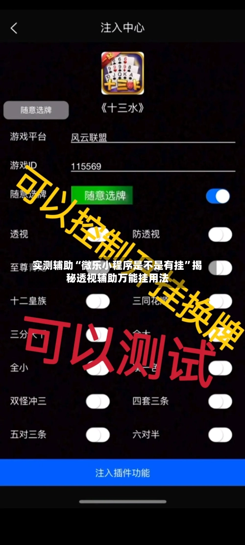 实测辅助“微乐小程序是不是有挂”揭秘透视辅助万能挂用法-第3张图片