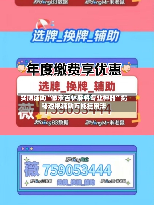 实测辅助“微乐吉林麻将专业神器”揭秘透视辅助万能挂用法-第3张图片
