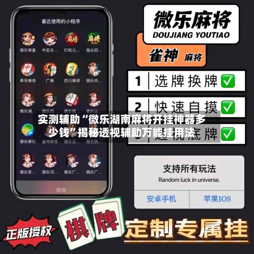 实测辅助“微乐湖南麻将开挂神器多少钱”揭秘透视辅助万能挂用法-第1张图片