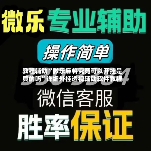 教程辅助“微乐麻将究竟可以开挂是真的吗	”详细外挂透视辅助软件教程-第2张图片