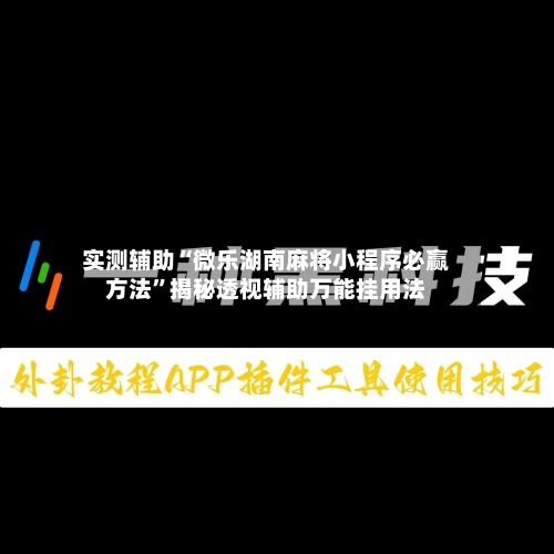实测辅助“微乐湖南麻将小程序必赢方法”揭秘透视辅助万能挂用法-第1张图片