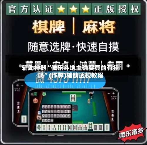 辅助神器“微乐斗地主确实真的有挂吗	”(作弊)辅助透视教程-第2张图片