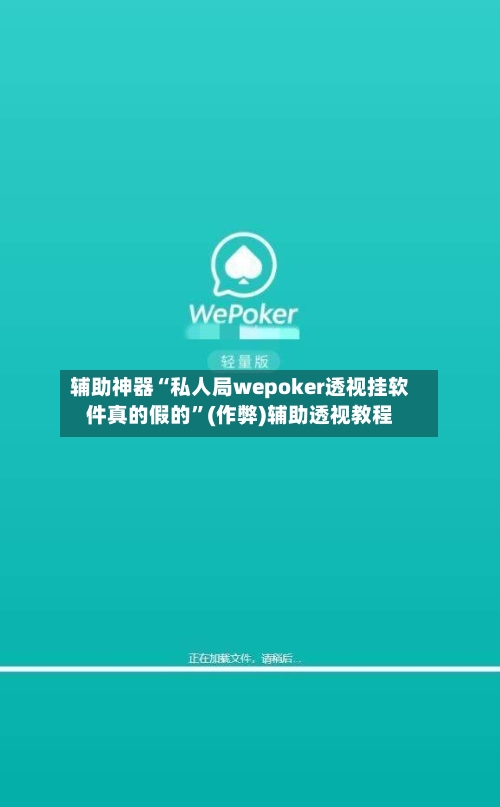 辅助神器“私人局wepoker透视挂软件真的假的	”(作弊)辅助透视教程-第2张图片