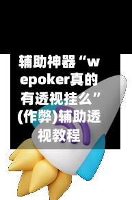 辅助神器“wepoker真的有透视挂么”(作弊)辅助透视教程-第2张图片