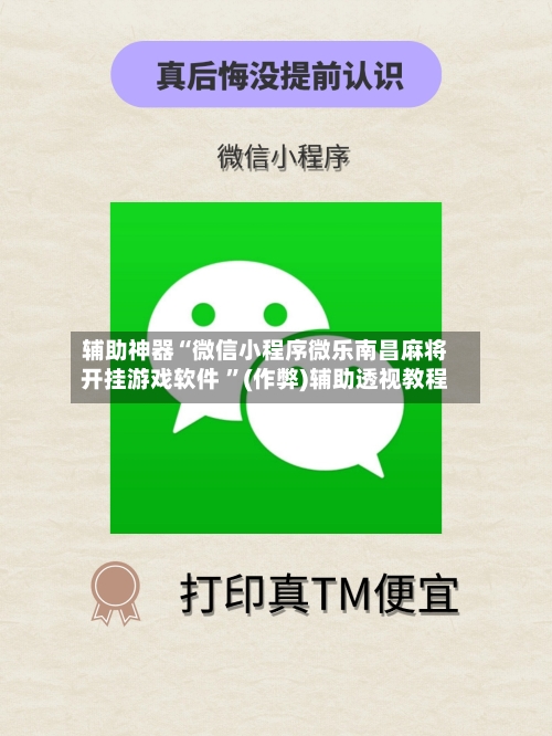 辅助神器“微信小程序微乐南昌麻将开挂游戏软件 	”(作弊)辅助透视教程-第2张图片